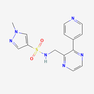 1-methyl-N-{[3-(pyridin-4-yl)pyrazin-2-yl]methyl}-1H-pyrazole-4-sulfonamide