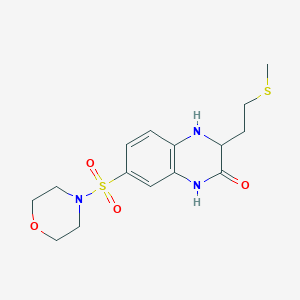 molecular formula C15H21N3O4S2 B2427875 3-[2-(Methylsulfanyl)ethyl]-7-(morpholine-4-sulfonyl)-1,2,3,4-tetrahydroquinoxalin-2-one CAS No. 1009669-79-7