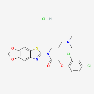 N-([1,3]dioxolo[4',5':4,5]benzo[1,2-d]thiazol-6-yl)-2-(2,4-dichlorophenoxy)-N-(3-(dimethylamino)propyl)acetamide hydrochloride