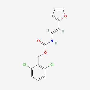 (2,6-dichlorophenyl)methyl N-[(E)-2-(furan-2-yl)ethenyl]carbamate
