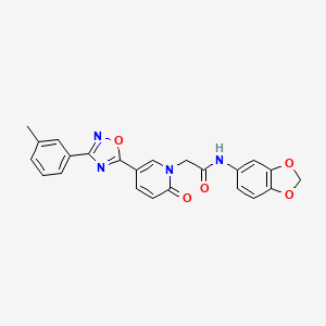 N-(1,3-benzodioxol-5-yl)-2-{5-[3-(3-methylphenyl)-1,2,4-oxadiazol-5-yl]-2-oxopyridin-1(2H)-yl}acetamide