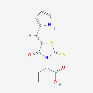 (Z)-2-(5-((1H-pyrrol-2-yl)methylene)-4-oxo-2-thioxothiazolidin-3-yl)butanoic acid