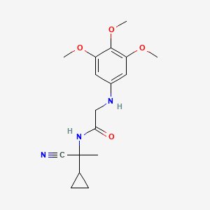 molecular formula C17H23N3O4 B2427890 N-(1-cyano-1-cyclopropylethyl)-2-[(3,4,5-trimethoxyphenyl)amino]acetamide CAS No. 1327448-81-6