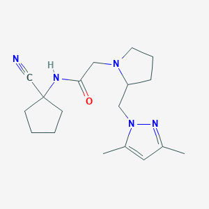 N-(1-cyanocyclopentyl)-2-{2-[(3,5-dimethyl-1H-pyrazol-1-yl)methyl]pyrrolidin-1-yl}acetamide