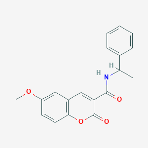 6-methoxy-2-oxo-N-(1-phenylethyl)-2H-chromene-3-carboxamide