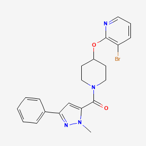 (4-((3-bromopyridin-2-yl)oxy)piperidin-1-yl)(1-methyl-3-phenyl-1H-pyrazol-5-yl)methanone