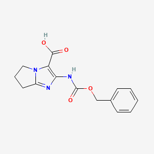 molecular formula C15H15N3O4 B2427936 2-(Phenylmethoxycarbonylamino)-6,7-dihydro-5H-pyrrolo[1,2-a]imidazole-3-carboxylic acid CAS No. 2248329-61-3