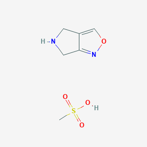 molecular formula C6H10N2O4S B2427942 4H,5H,6H-pyrrolo[3,4-c][1,2]oxazole methanesulfonic acid CAS No. 2228135-07-5