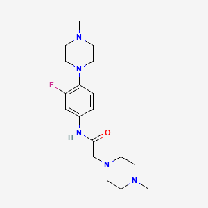 molecular formula C18H28FN5O B2427957 N-[3-fluoro-4-(4-methylpiperazin-1-yl)phenyl]-2-(4-methylpiperazin-1-yl)acetamide CAS No. 692738-28-6