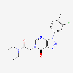 molecular formula C17H19ClN6O2 B2427964 2-[3-(3-氯-4-甲基苯基)-7-氧代三唑并[4,5-d]嘧啶-6-基]-N,N-二乙基乙酰胺 CAS No. 893930-05-7