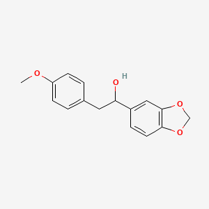 molecular formula C16H16O4 B2427971 1-(1,3-Benzodioxol-5-yl)-2-(4-methoxyphenyl)ethanol CAS No. 1225905-22-5