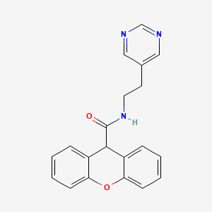 molecular formula C20H17N3O2 B2427972 N-(2-(pyrimidin-5-yl)ethyl)-9H-xanthene-9-carboxamide CAS No. 2034342-78-2