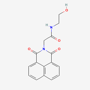 molecular formula C16H14N2O4 B2427977 2-(1,3-dioxo-1H-benzo[de]isoquinolin-2(3H)-yl)-N-(2-hydroxyethyl)acetamide CAS No. 294668-72-7