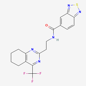 N-(2-(4-(trifluoromethyl)-5,6,7,8-tetrahydroquinazolin-2-yl)ethyl)benzo[c][1,2,5]thiadiazole-5-carboxamide