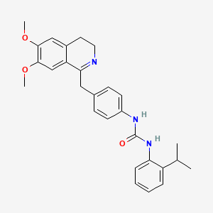 molecular formula C28H31N3O3 B2427996 1-(4-((6,7-二甲氧基(3,4-二氢异喹啉基))甲基)苯基)-3-(2-异丙基苯基)脲 CAS No. 1023490-40-5