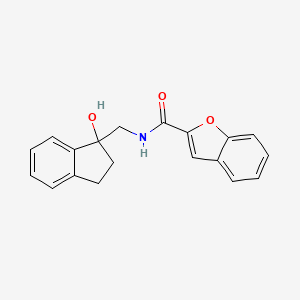 molecular formula C19H17NO3 B2428007 N-((1-hydroxy-2,3-dihydro-1H-inden-1-yl)methyl)benzofuran-2-carboxamide CAS No. 1351634-59-7