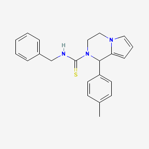 molecular formula C22H23N3S B2428013 N-苄基-1-(对甲苯基)-3,4-二氢吡咯并[1,2-a]嘧啶-2(1H)-甲硫代酰胺 CAS No. 393830-28-9