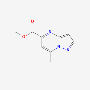 molecular formula C9H9N3O2 B2428016 7-甲基吡唑并[1,5-a]嘧啶-5-甲酸甲酯 CAS No. 916211-74-0