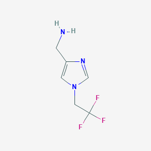 molecular formula C6H8F3N3 B2428017 (1-(2,2,2-三氟乙基)-1H-咪唑-4-基)甲胺 CAS No. 1554487-02-3