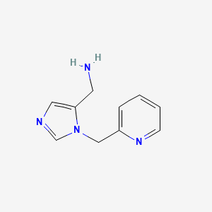 molecular formula C10H12N4 B2428018 [1-(吡啶-2-基甲基)-1H-咪唑-5-基]甲胺 CAS No. 1542065-68-8