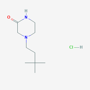 molecular formula C10H21ClN2O B2428024 4-(3,3-二甲基丁基)哌嗪-2-酮盐酸盐 CAS No. 2034376-07-1