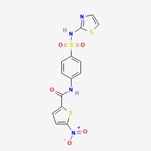 molecular formula C14H10N4O5S3 B2428031 5-nitro-N-(4-(N-(thiazol-2-yl)sulfamoyl)phenyl)thiophene-2-carboxamide CAS No. 314029-12-4
