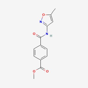 molecular formula C13H12N2O4 B2428034 Methyl 4-((5-methylisoxazol-3-yl)carbamoyl)benzoate CAS No. 391876-99-6