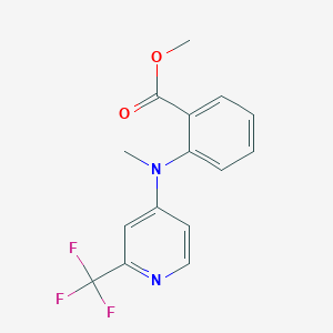 molecular formula C15H13F3N2O2 B2428055 Methyl 2-{methyl[2-(trifluoromethyl)-4-pyridinyl]amino}benzenecarboxylate CAS No. 551921-69-8