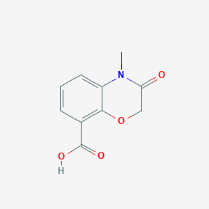 molecular formula C10H9NO4 B2428061 4-Methyl-3-oxo-3,4-dihydro-2H-1,4-benzoxazine-8-carboxylic acid CAS No. 141762-02-9