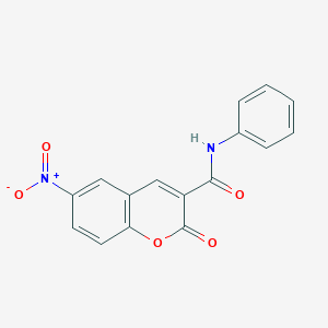 molecular formula C16H10N2O5 B2428063 6-nitro-2-oxo-N-phenyl-2H-chromene-3-carboxamide CAS No. 301818-26-8
