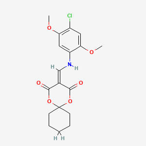 3-(((4-Chloro-2,5-dimethoxyphenyl)amino)methylene)-1,5-dioxaspiro[5.5]undecane-2,4-dione