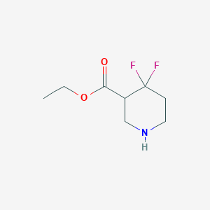 molecular formula C8H13F2NO2 B2428082 4,4-二氟哌啶-3-羧酸乙酯 CAS No. 1303972-99-7