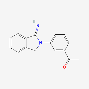 molecular formula C16H14N2O B2428086 1-[3-(1-亚氨基-2,3-二氢-1H-异吲哚-2-基)苯基]乙酮 CAS No. 300393-11-7