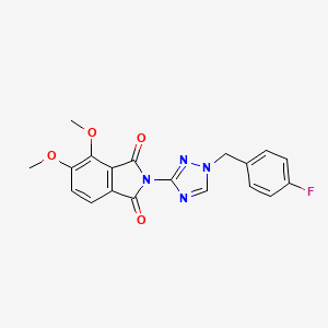 molecular formula C19H15FN4O4 B2428101 2-(1-(4-氟苄基)-1H-1,2,4-三唑-3-基)-4,5-二甲氧基异吲哚啉-1,3-二酮 CAS No. 938006-84-9