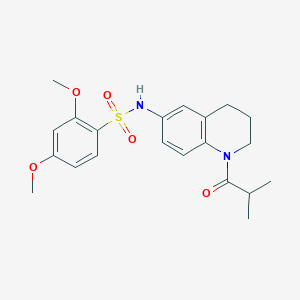 molecular formula C21H26N2O5S B2428106 N-(1-异丁酰基-1,2,3,4-四氢喹啉-6-基)-2,4-二甲氧基苯磺酰胺 CAS No. 954024-24-9
