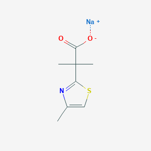 molecular formula C8H10NNaO2S B2428116 2-甲基-2-(4-甲基-1,3-噻唑-2-基)丙酸钠 CAS No. 2490435-65-7