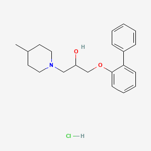 molecular formula C21H28ClNO2 B2428128 1-([1,1'-Biphenyl]-2-yloxy)-3-(4-methylpiperidin-1-yl)propan-2-ol hydrochloride CAS No. 1185722-77-3