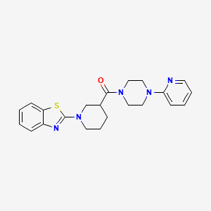 molecular formula C22H25N5OS B2428129 (1-(苯并[d]噻唑-2-基)哌啶-3-基)(4-(吡啶-2-基)哌嗪-1-基)甲酮 CAS No. 1298111-42-8