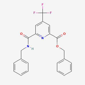 molecular formula C22H17F3N2O3 B2428130 苯甲酸6-[(苯甲氨基)羰基]-4-(三氟甲基)-2-吡啶甲酯 CAS No. 1211775-60-8