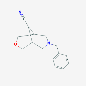 molecular formula C15H18N2O B2428136 7-Benzyl-3-oxa-7-azabicyclo[3.3.1]nonan-9-carbonitrile CAS No. 1351345-08-8