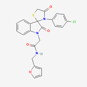 2-(3'-(4-chlorophenyl)-2,4'-dioxospiro[indoline-3,2'-thiazolidin]-1-yl)-N-(furan-2-ylmethyl)acetamide