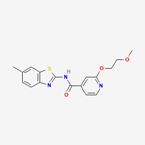 molecular formula C17H17N3O3S B2428140 2-(2-methoxyethoxy)-N-(6-methylbenzo[d]thiazol-2-yl)isonicotinamide CAS No. 2034446-03-0