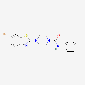 molecular formula C18H17BrN4OS B2428141 4-(6-bromobenzo[d]thiazol-2-yl)-N-phenylpiperazine-1-carboxamide CAS No. 1207006-35-6