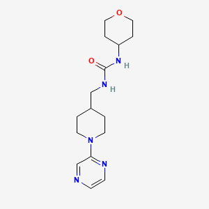 1-((1-(pyrazin-2-yl)piperidin-4-yl)methyl)-3-(tetrahydro-2H-pyran-4-yl)urea