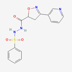 N'-{[3-(3-pyridinyl)-4,5-dihydro-5-isoxazolyl]carbonyl}benzenesulfonohydrazide