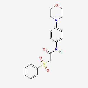 molecular formula C18H20N2O4S B2428147 N-(4-morpholinophenyl)-2-(phenylsulfonyl)acetamide CAS No. 478064-98-1