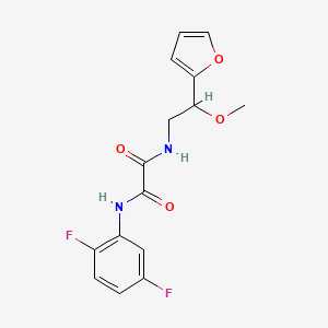 molecular formula C15H14F2N2O4 B2428155 N1-(2,5-二氟苯基)-N2-(2-(呋喃-2-基)-2-甲氧基乙基)草酰胺 CAS No. 1795301-93-7