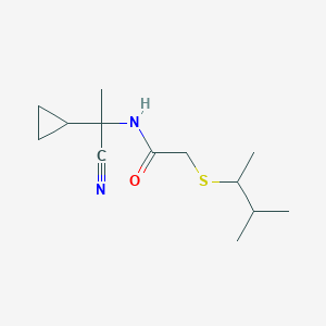 B2428170 N-(1-cyano-1-cyclopropylethyl)-2-[(3-methylbutan-2-yl)sulfanyl]acetamide CAS No. 1445136-35-5