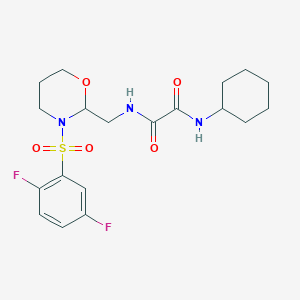 N'-cyclohexyl-N-[[3-(2,5-difluorophenyl)sulfonyl-1,3-oxazinan-2-yl]methyl]oxamide