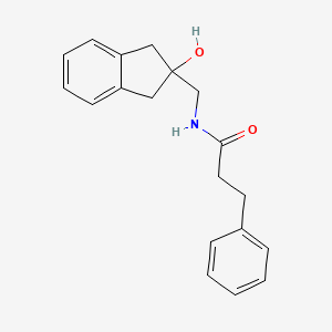 B2428173 N-((2-hydroxy-2,3-dihydro-1H-inden-2-yl)methyl)-3-phenylpropanamide CAS No. 2034601-74-4